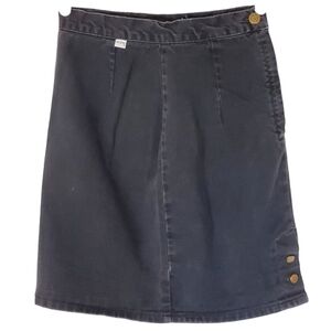 7193 * Guess Vintage Denim Mini Skirt Black Size 29 80s